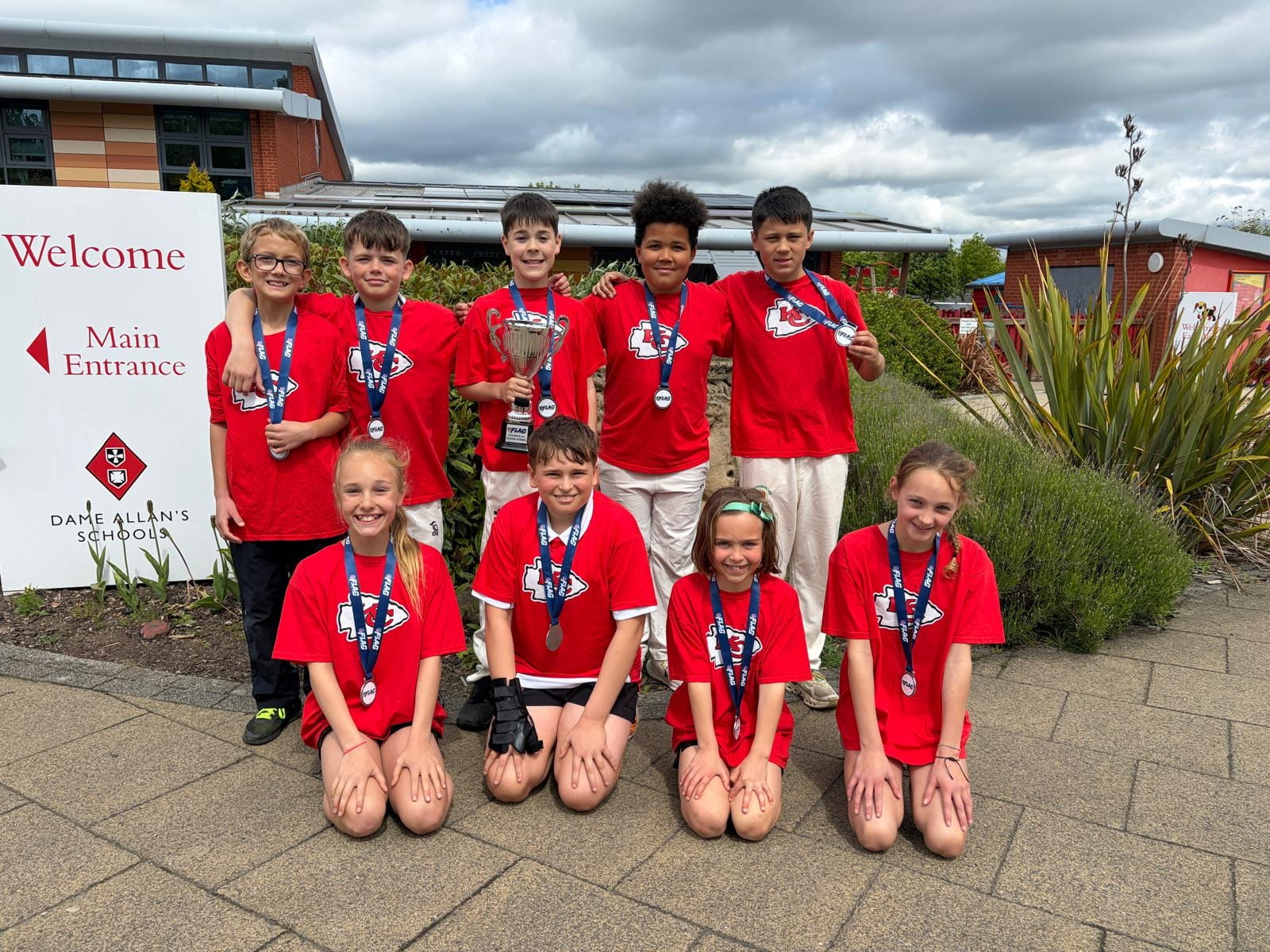 Dame Allan's Flag Football champions